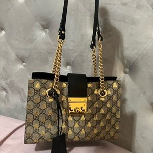 Gucci bees 🐝 padlock small GG shoulder bag tote